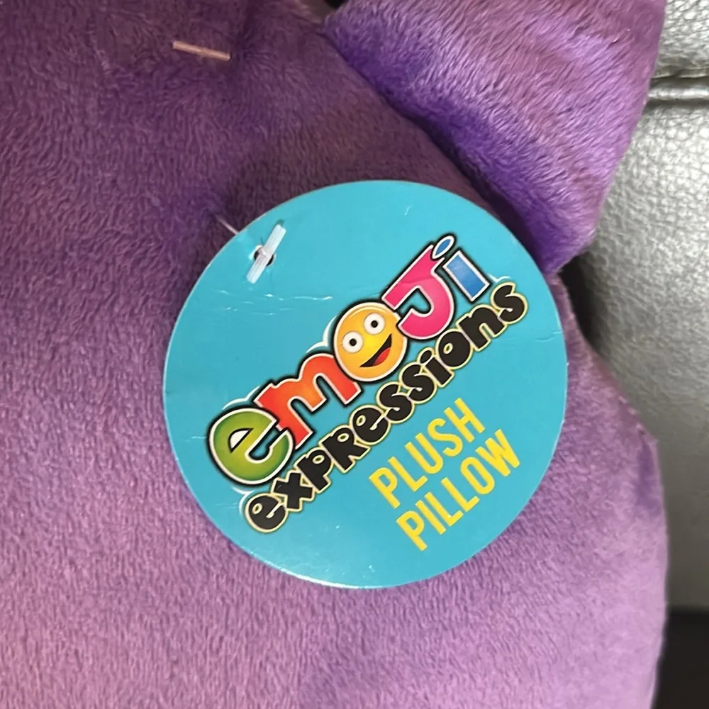 Emoji Devil, Purple Plush Pillow